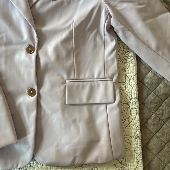 Lilac pleather bobbles and lace jacket - Picture 6 of 6